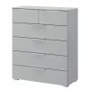 Kommode SKØP x4+2 - Seidengrau - Aluminium