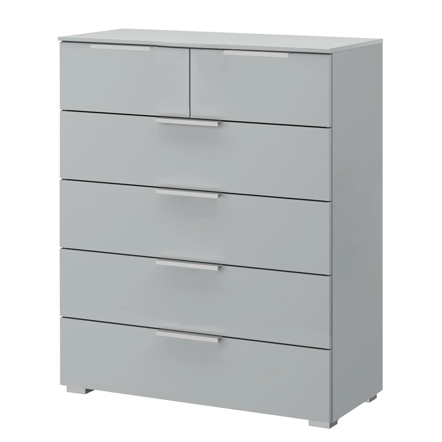 Kommode SKØP x4+2 - Seidengrau - Aluminium