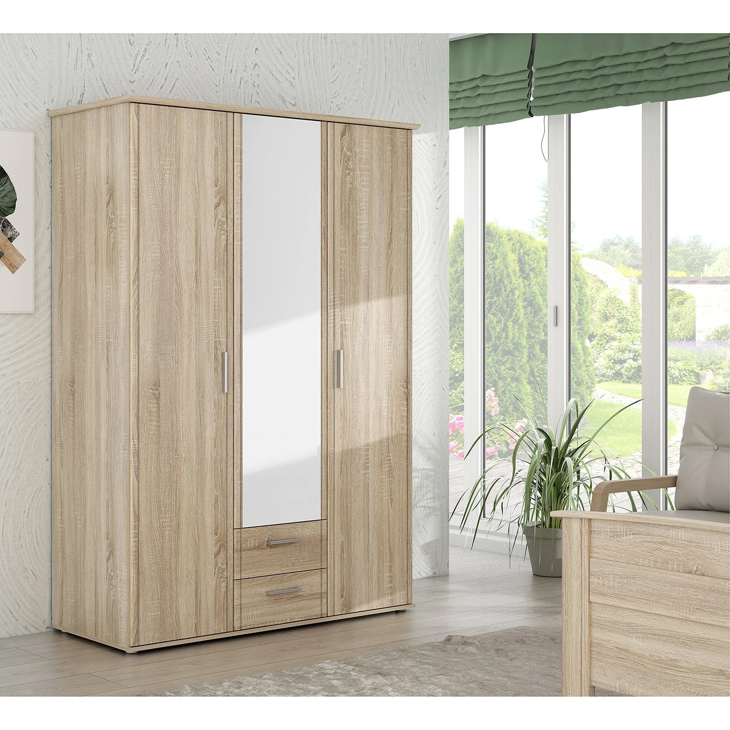 Loftscape Drehtürenschrank Janem - Eiche Sonoma Dekor – Bild 2