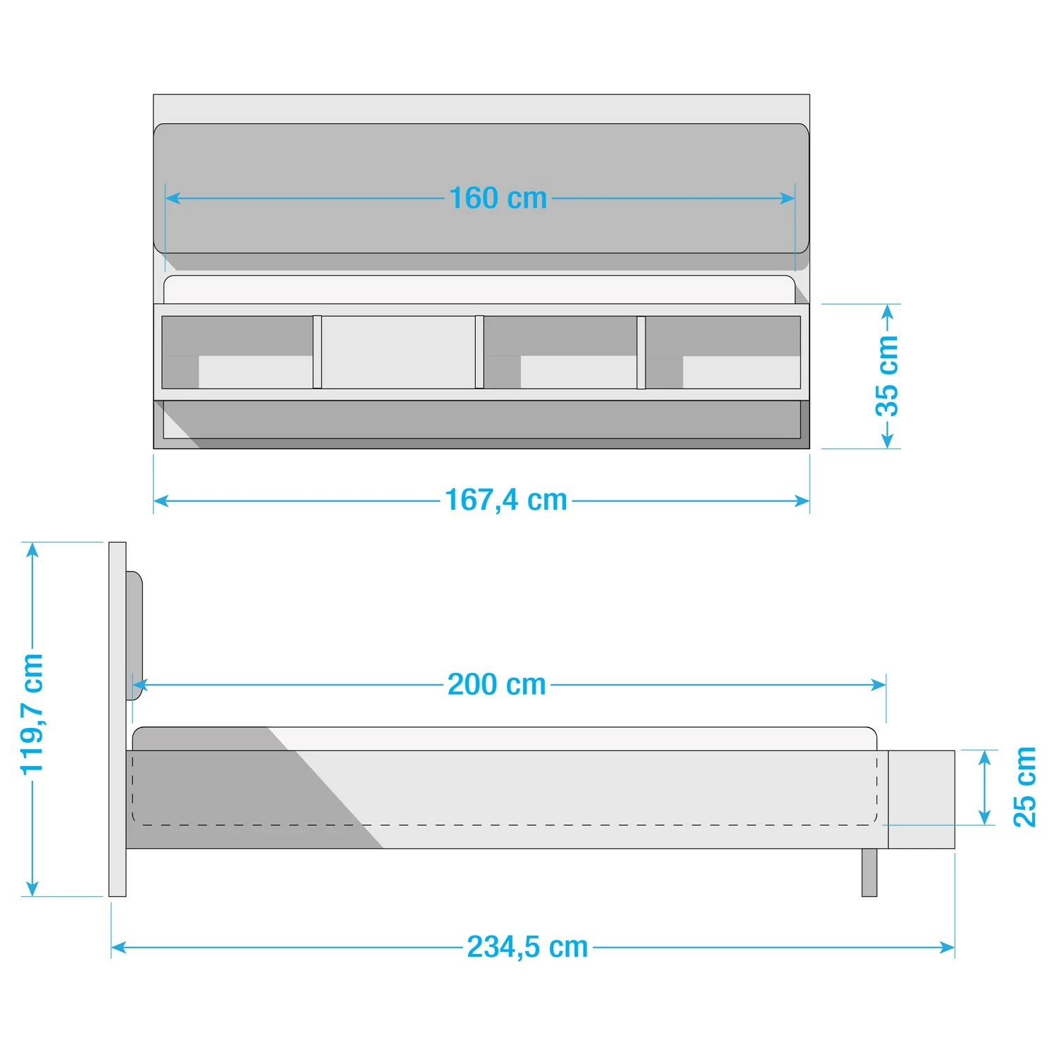 Loftscape Bettgestell Merkin – Bild 7