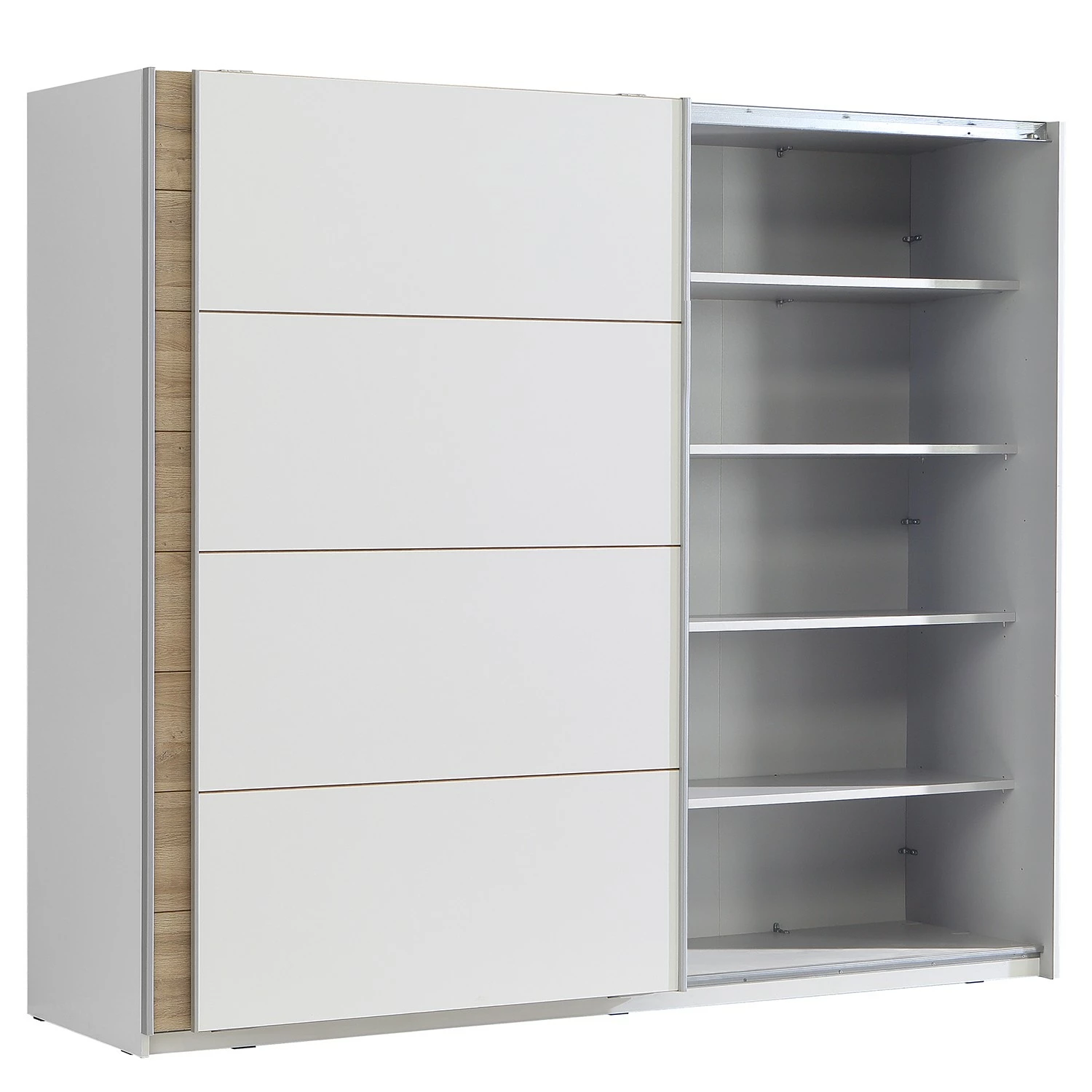 Loftscape Schwebetürenschrank Oliver II - Weiß / Eiche Bianco – Bild 3
