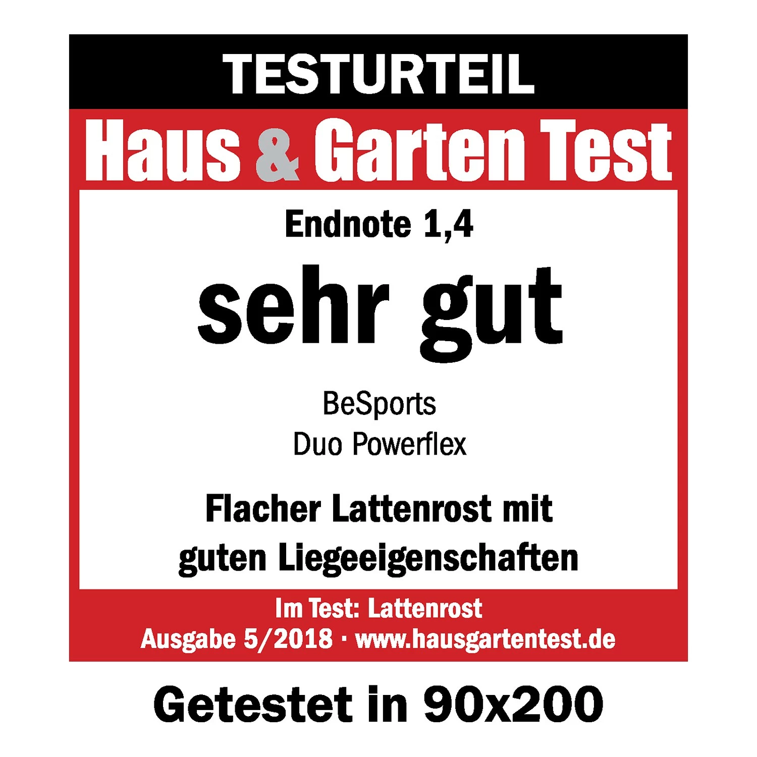 BeSports Federholzrahmen Duo Powerflex KF - 140 x 200cm – Bild 11