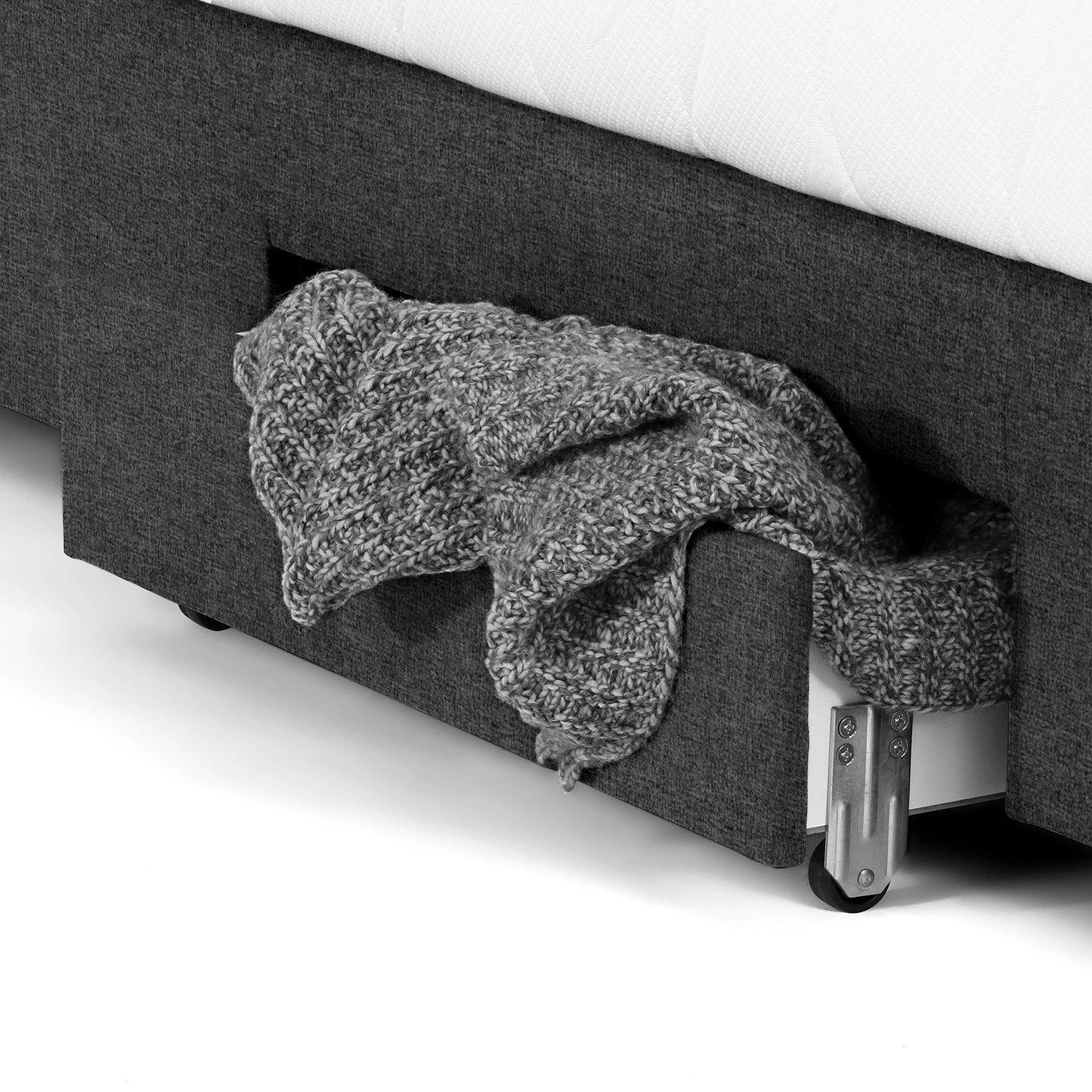 Loftscape Boxspringbett Runner I - mit Beleuchtung - Flachgewebe Kora: Anthrazit – Bild 5