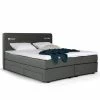 Loftscape Boxspringbett Speedy III - mit Beleuchtung - Flachgewebe Kora: Grau - H2
