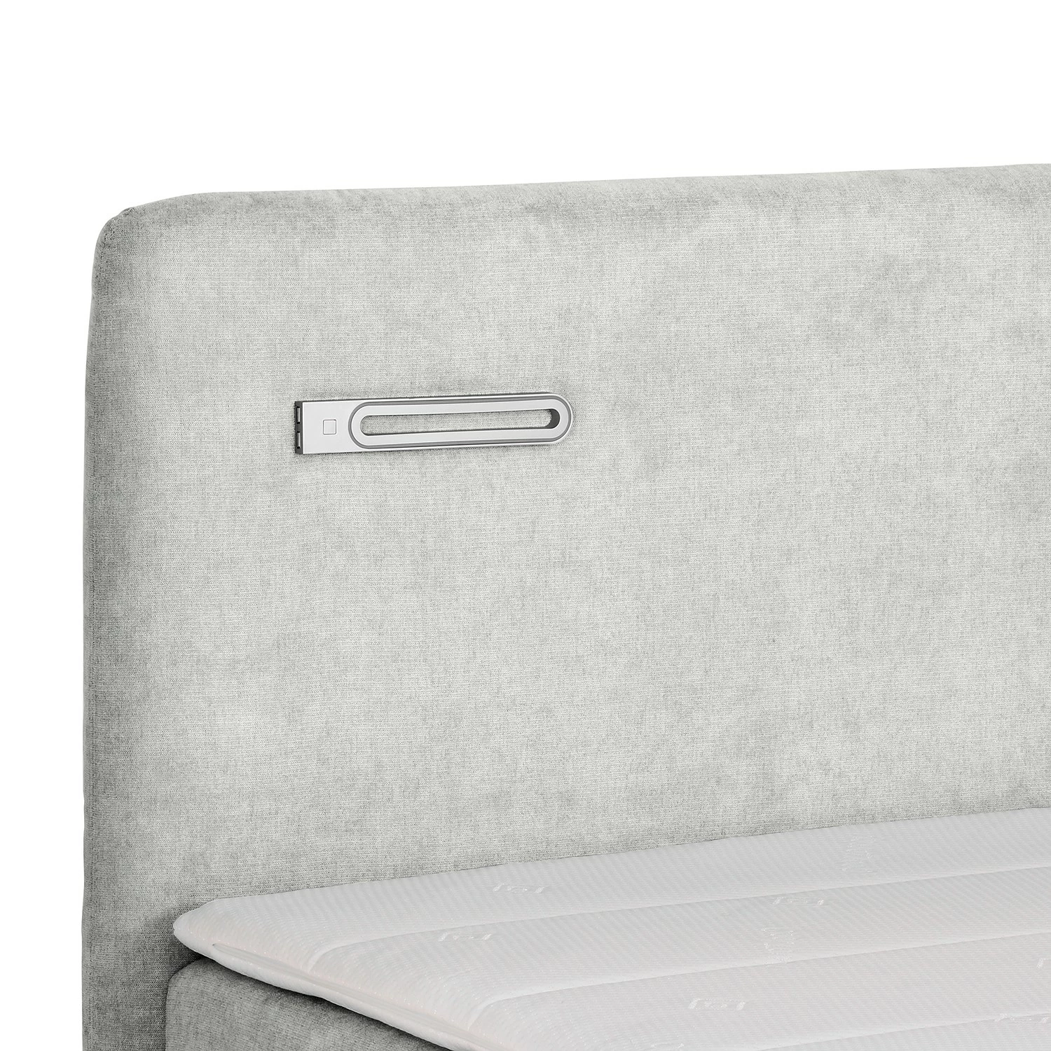 Loftscape Boxspringbett Speedy I - mit Beleuchtung - Microfaser Senga: Silber - H4 – Bild 2