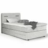 Loftscape Boxspringbett Speedy I - mit Beleuchtung - Microfaser Senga: Silber - H4