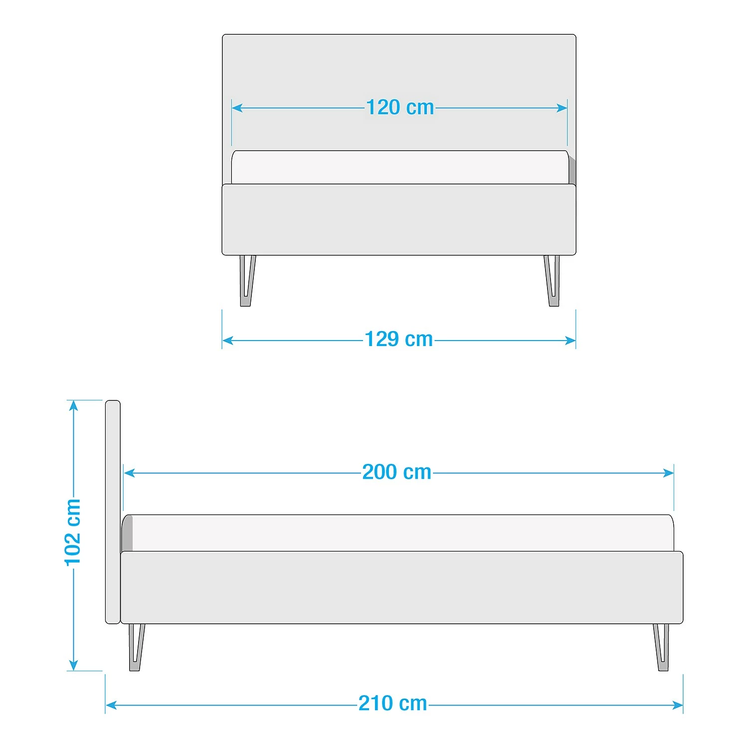 Neue Modular Polsterbett Jesolo - 120 x 200cm – Bild 3