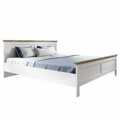 Loftscape Bettgestell Emmanuela - Eiche Weiß Dekor - 180 x 200cm