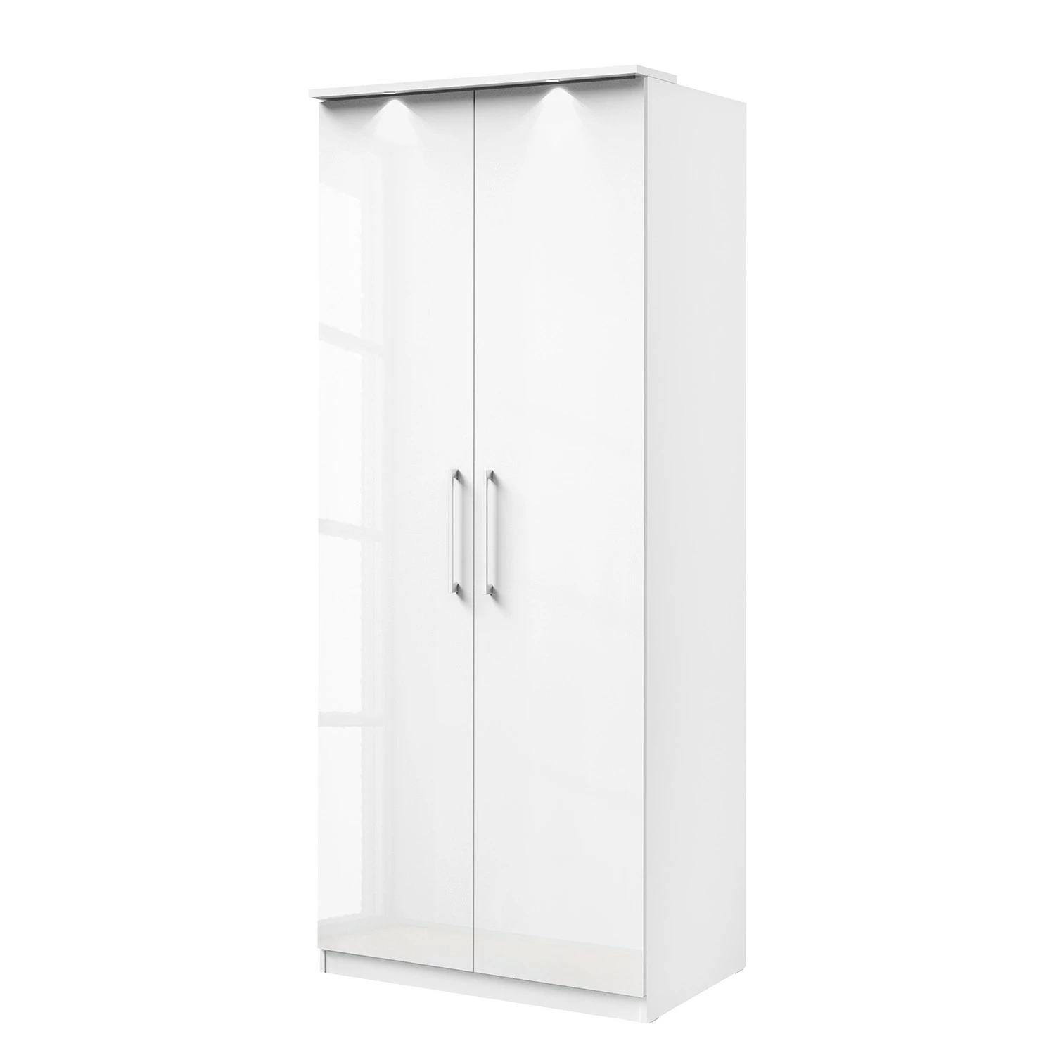 Loftscape Drehtürenschrank Optima II - Weiß - Breite: 90 cm - Ohne Spiegeltür/-en