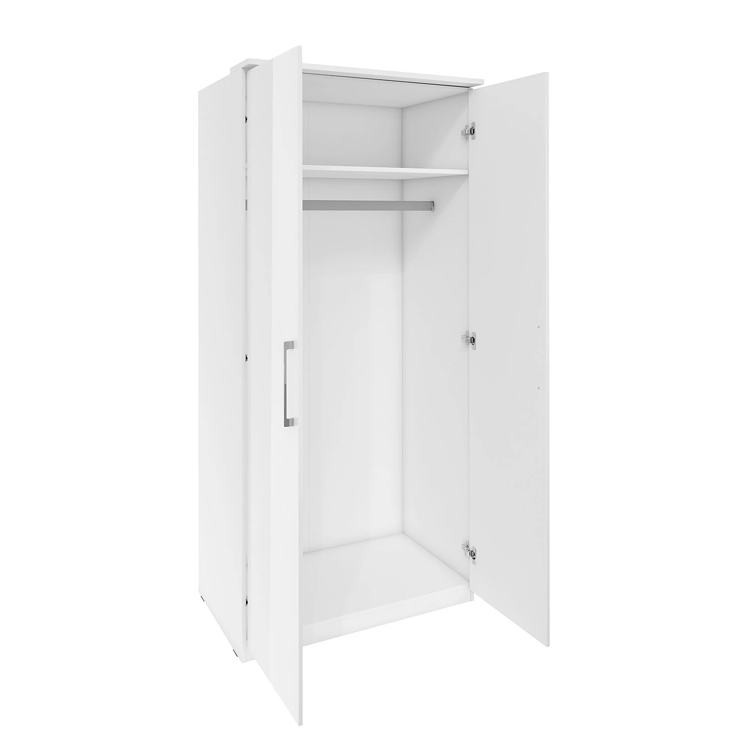 Loftscape Drehtürenschrank Optima II - Weiß - Breite: 90 cm - Ohne Spiegeltür/-en – Bild 2