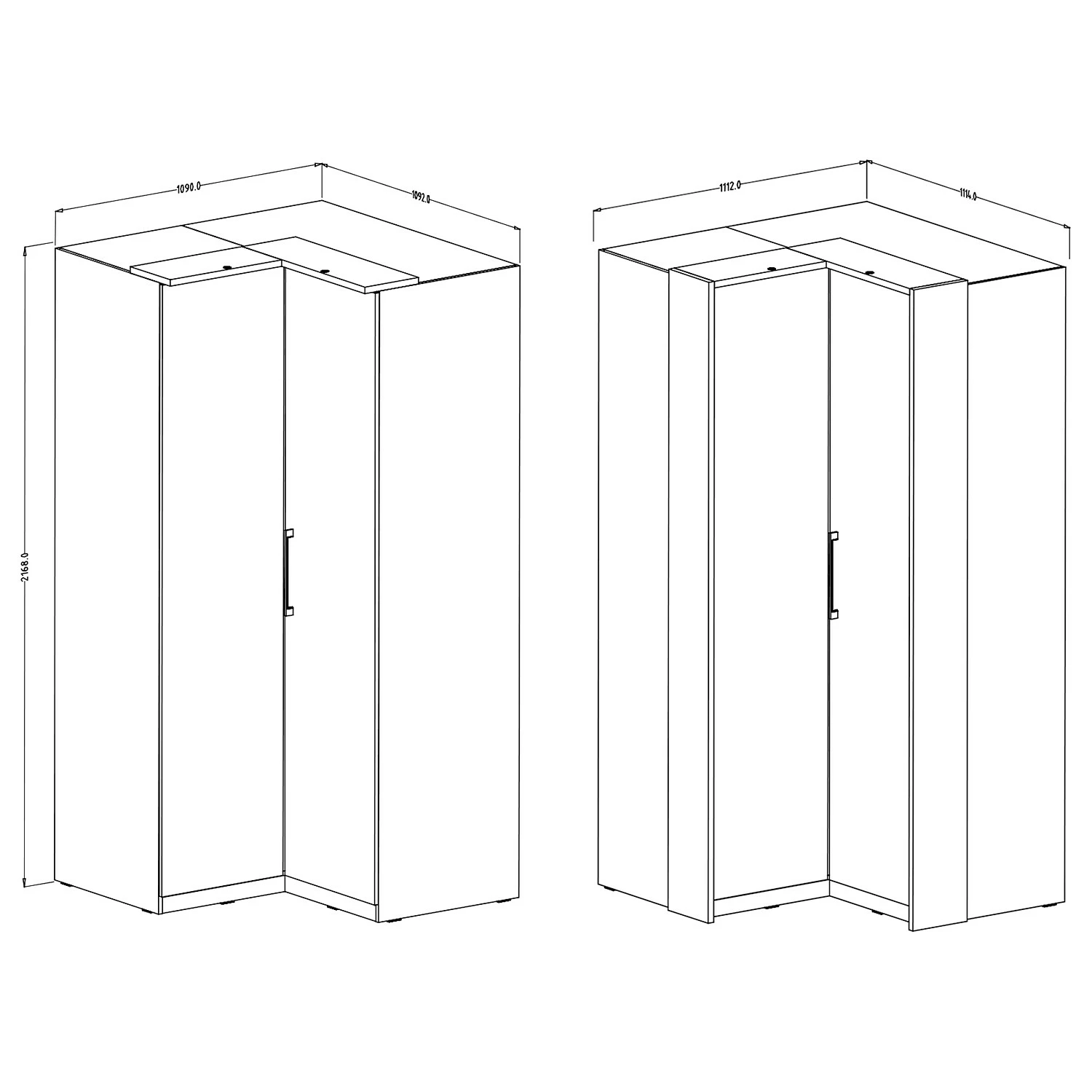 Loftscape Eckschrank Optima - Weiß – Bild 3