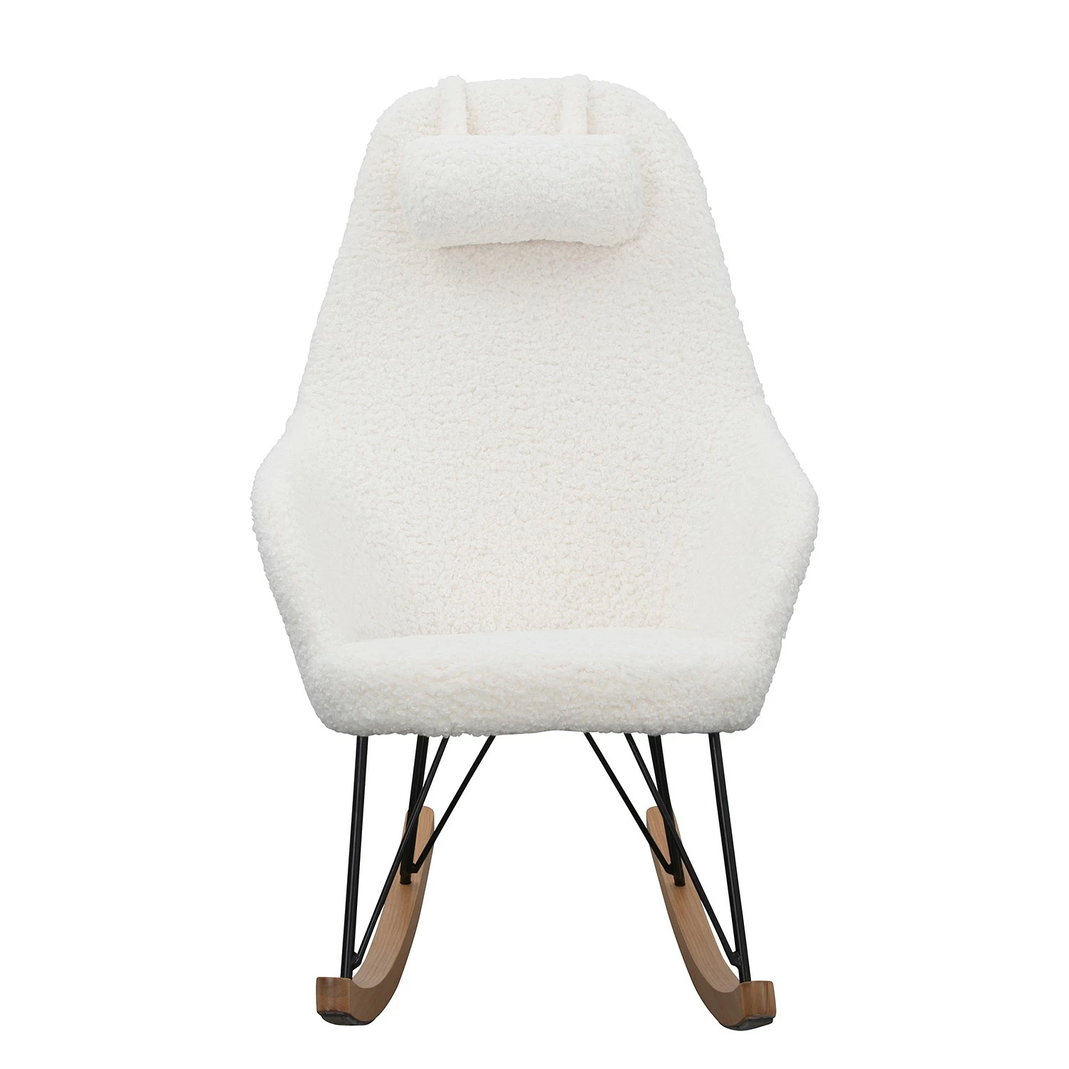 Naturoo Schaukelstuhl Newman - Teddyfell - Weiß – Bild 3