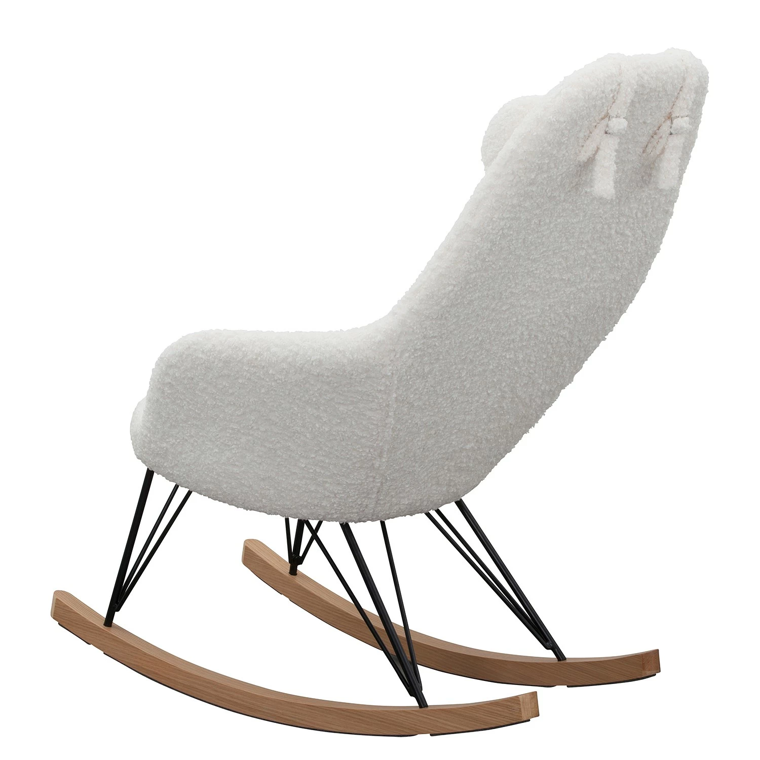 Naturoo Schaukelstuhl Newman - Teddyfell - Weiß – Bild 6