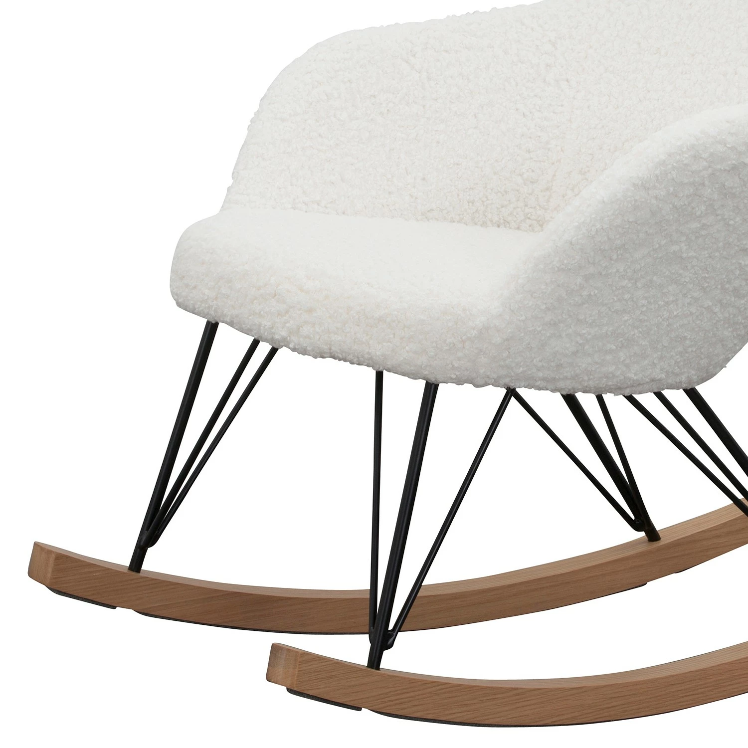 Naturoo Schaukelstuhl Newman - Teddyfell - Weiß – Bild 8