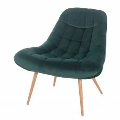 Norrwood XXL Sessel Obelix - Samt - Antikgrün - Braun