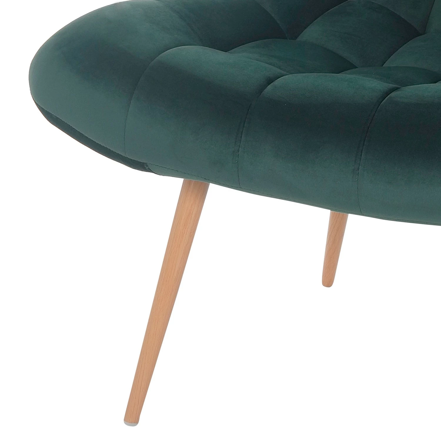 Norrwood XXL Sessel Obelix - Samt - Antikgrün - Braun – Bild 8