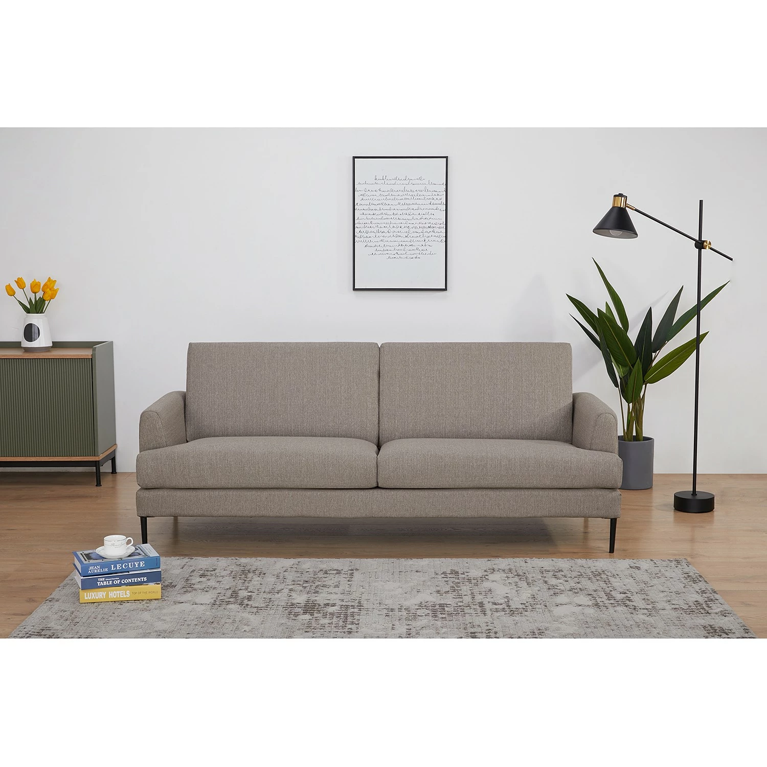 Norrwood Sofa Rasch (3-Sitzer) - Strukturstoff - Hellbraun – Bild 3