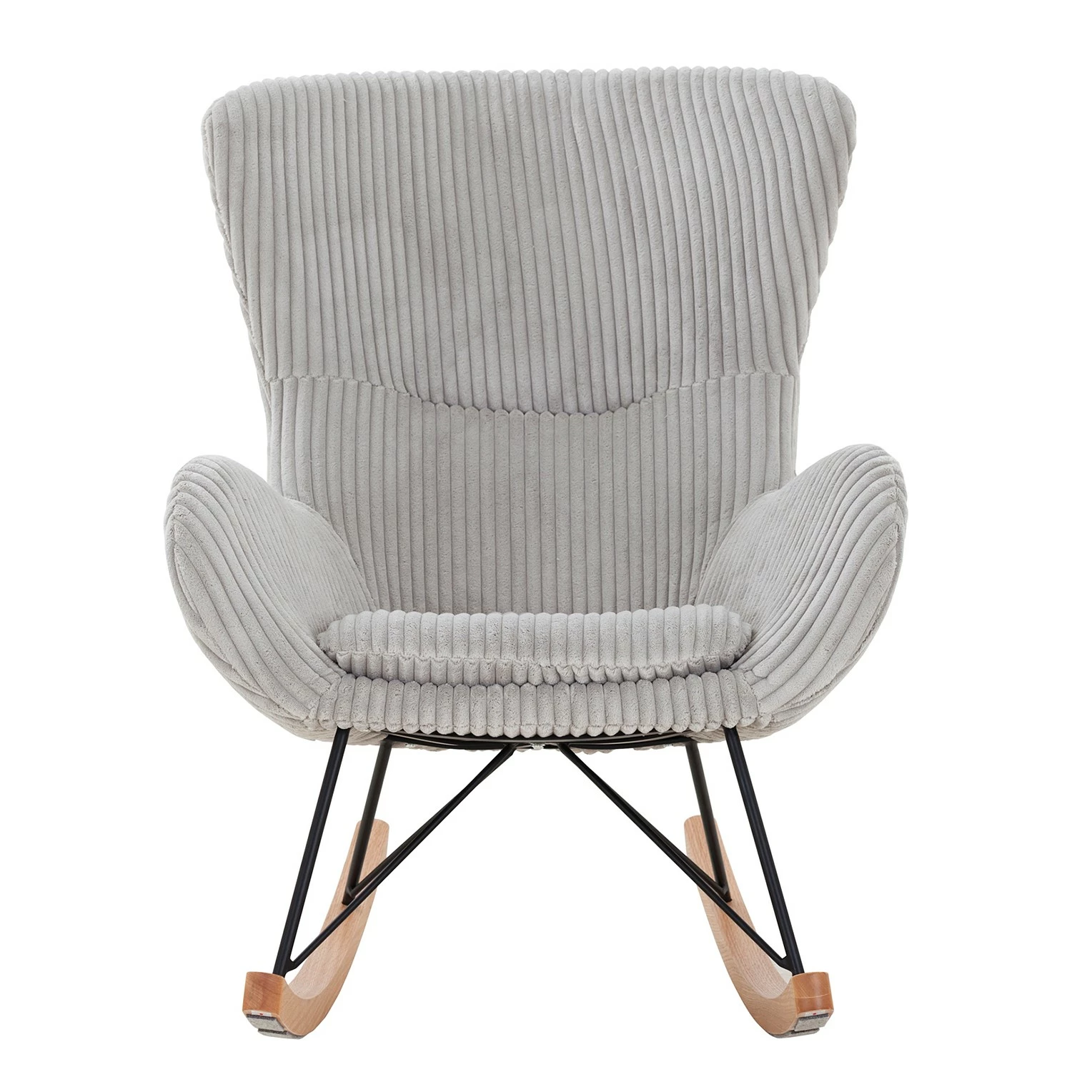 Naturoo Schaukelstuhl Shirali - Cord - Grau – Bild 3