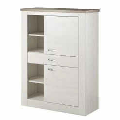 Loftscape Kommode Kilcar - Pinie Weiß / Trüffel