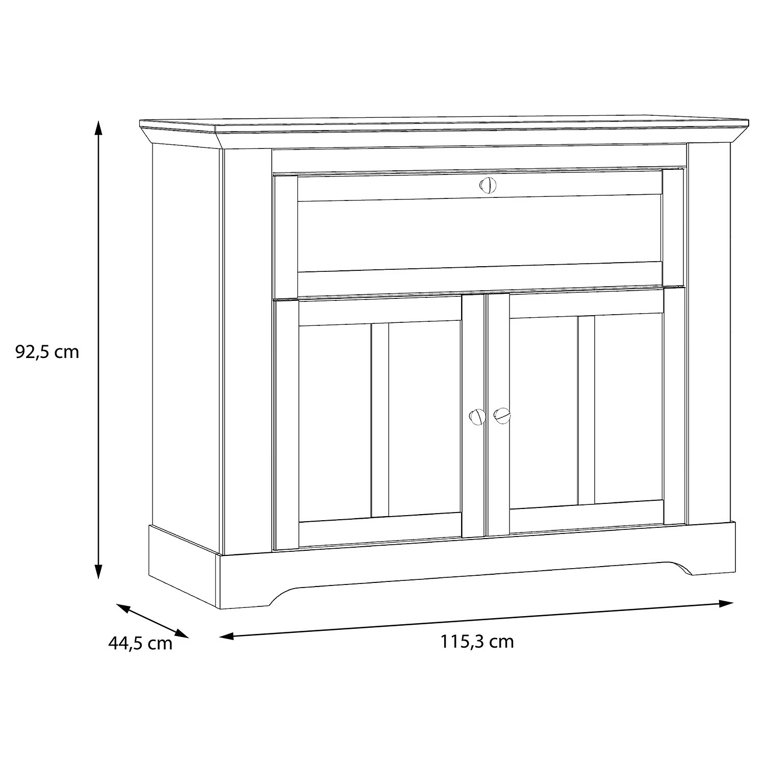 Ridgevalley Kommode Sandvik - Eiche Weiß Dekor / Eiche Nelson Dekor – Bild 5