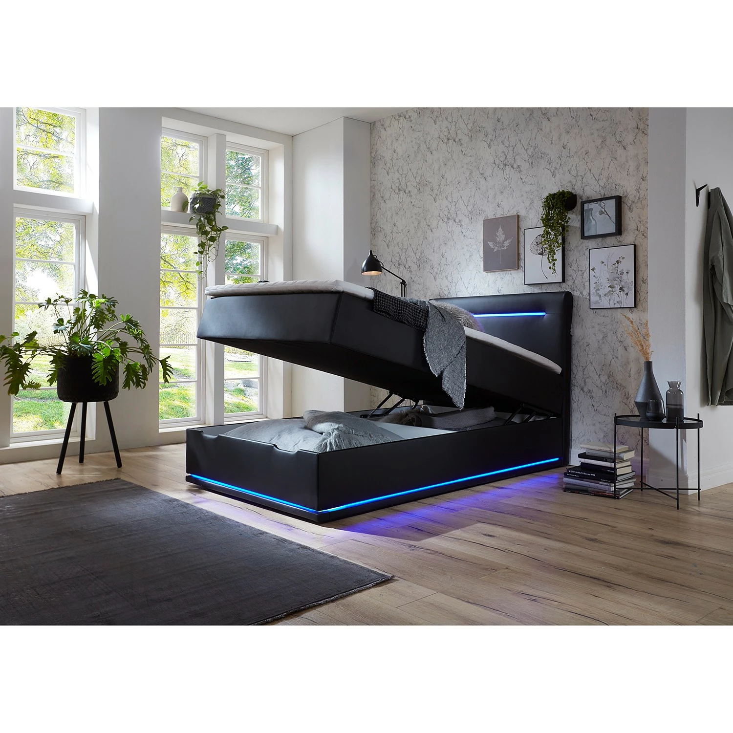 Meise.möbel Boxspringbett Sunshine - Schwarz - 120 x 200cm – Bild 3