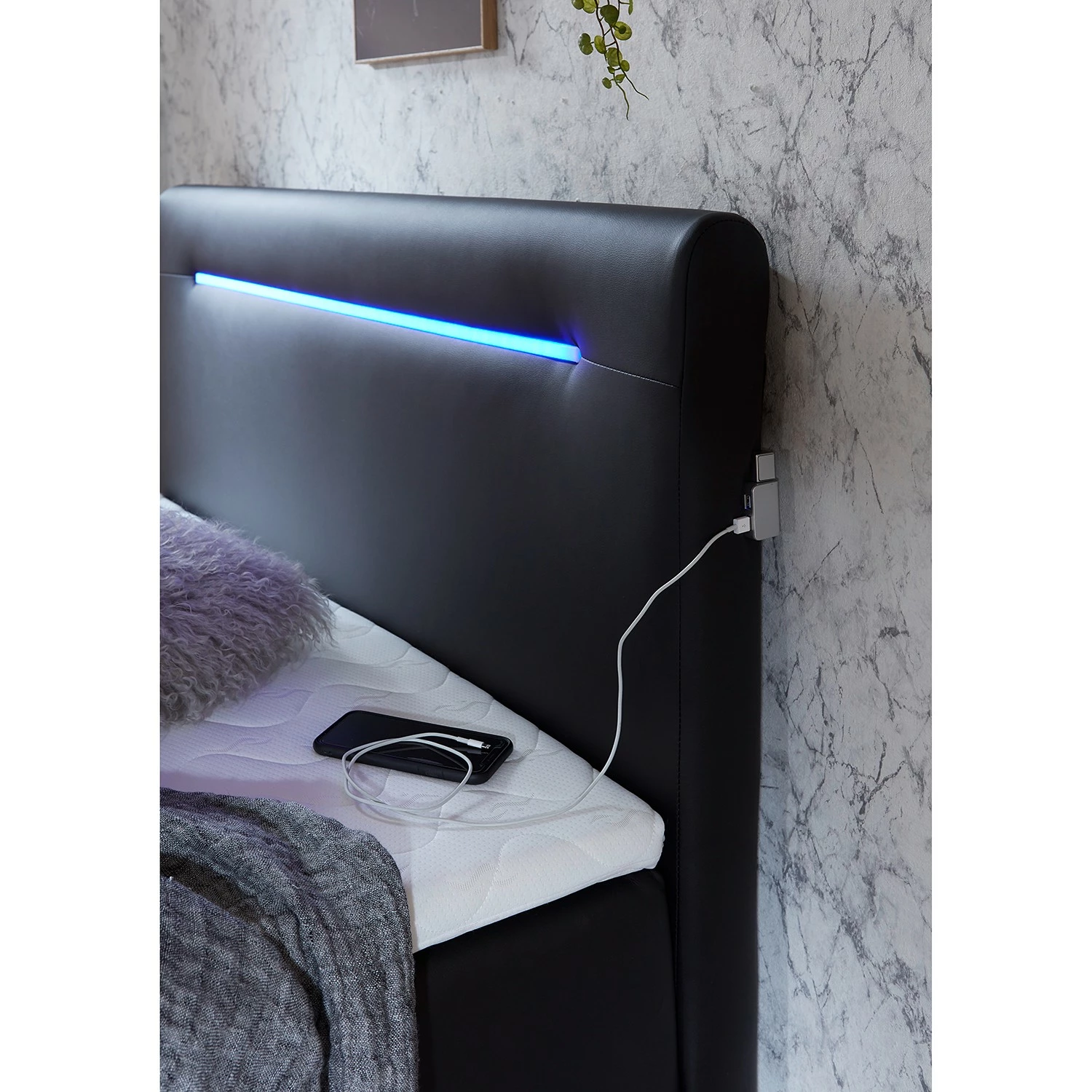 Meise.möbel Boxspringbett Sunshine - Schwarz - 120 x 200cm – Bild 6