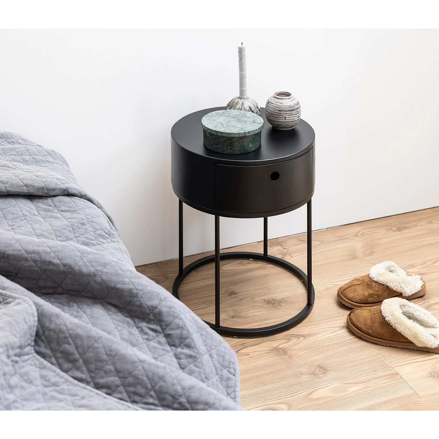 Red Living Nachtkommode New Hampshire - Schwarz – Bild 2