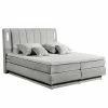 Loftscape Boxspringbett Smithers - Microvelours Thala: Silber