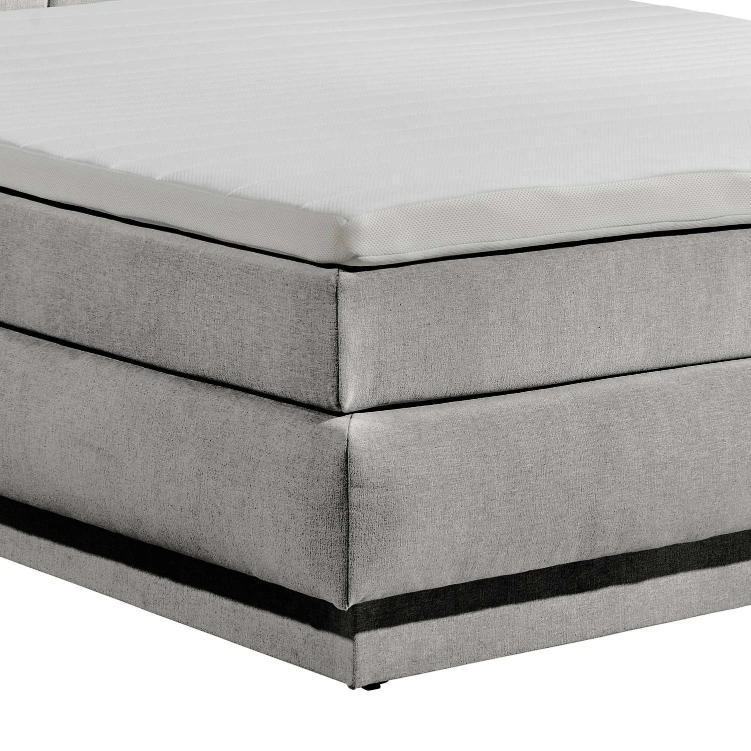 Loftscape Boxspringbett Smithers - Microvelours Thala: Silber – Bild 8