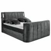 Loftscape Boxspringbett Touch II - Microfaser Salvo: Anthrazit