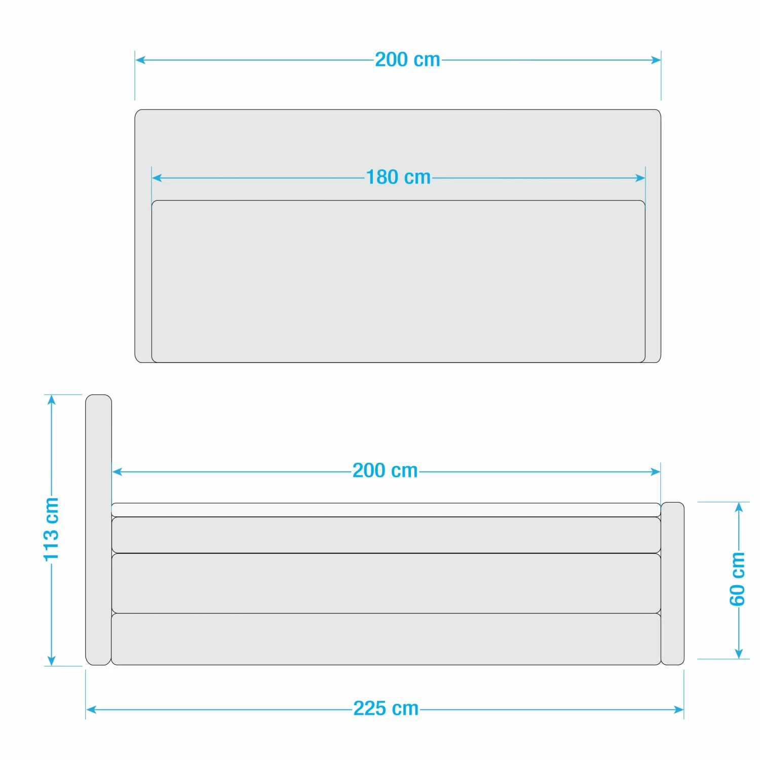 Loftscape Boxspringbett Stony Hill - Microfaser Salvo: Anthrazit – Bild 12