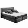 Loftscape Boxspringbett Empirial Night - Microfaser Salvo: Anthrazit