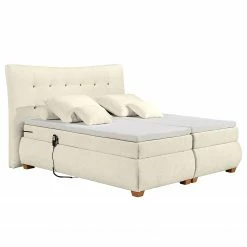 Loftscape Boxspringbett Valentia - Webstoff Raya: Creme