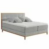 Loftscape Boxspringbett Sylte - Webstoff Raya: Silber
