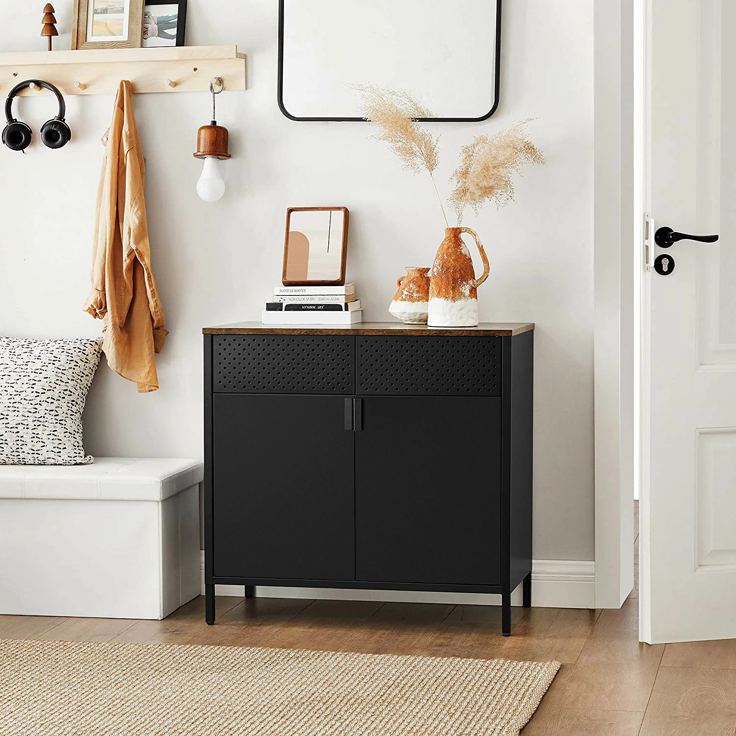 Red Living Kommode Ferris Wheel - Metall - Braun / Schwarz – Bild 3