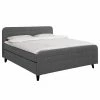 Tom Tailor Boxspringbett Nordic - Webstoff - Stoff TBO: 19 woven grey - 180 x 200cm - H3