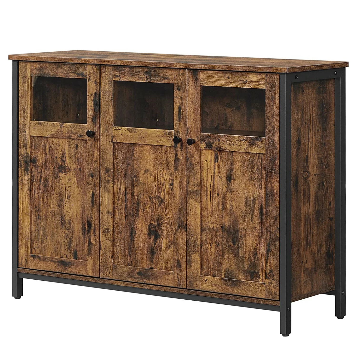 Red Living Kommode Toulouse III - Braun / Schwarz