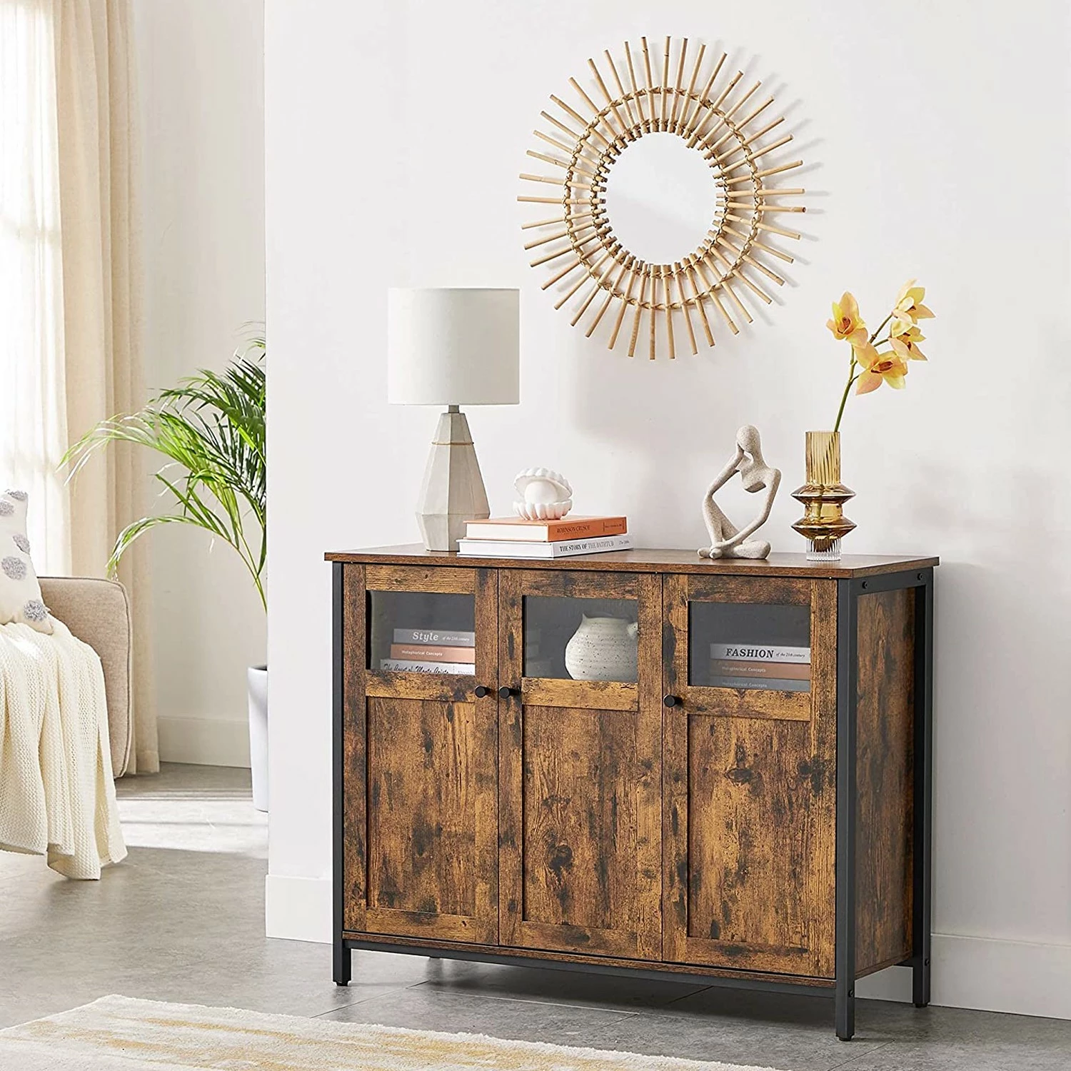 Red Living Kommode Toulouse III - Braun / Schwarz – Bild 3