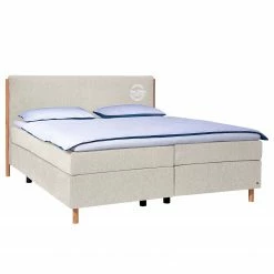 Tom Tailor Boxspringbett California Box - Chenille GCP: 11 zinc - 180 x 200cm - Doppelmatratze H2/H3 - Mit Motiv