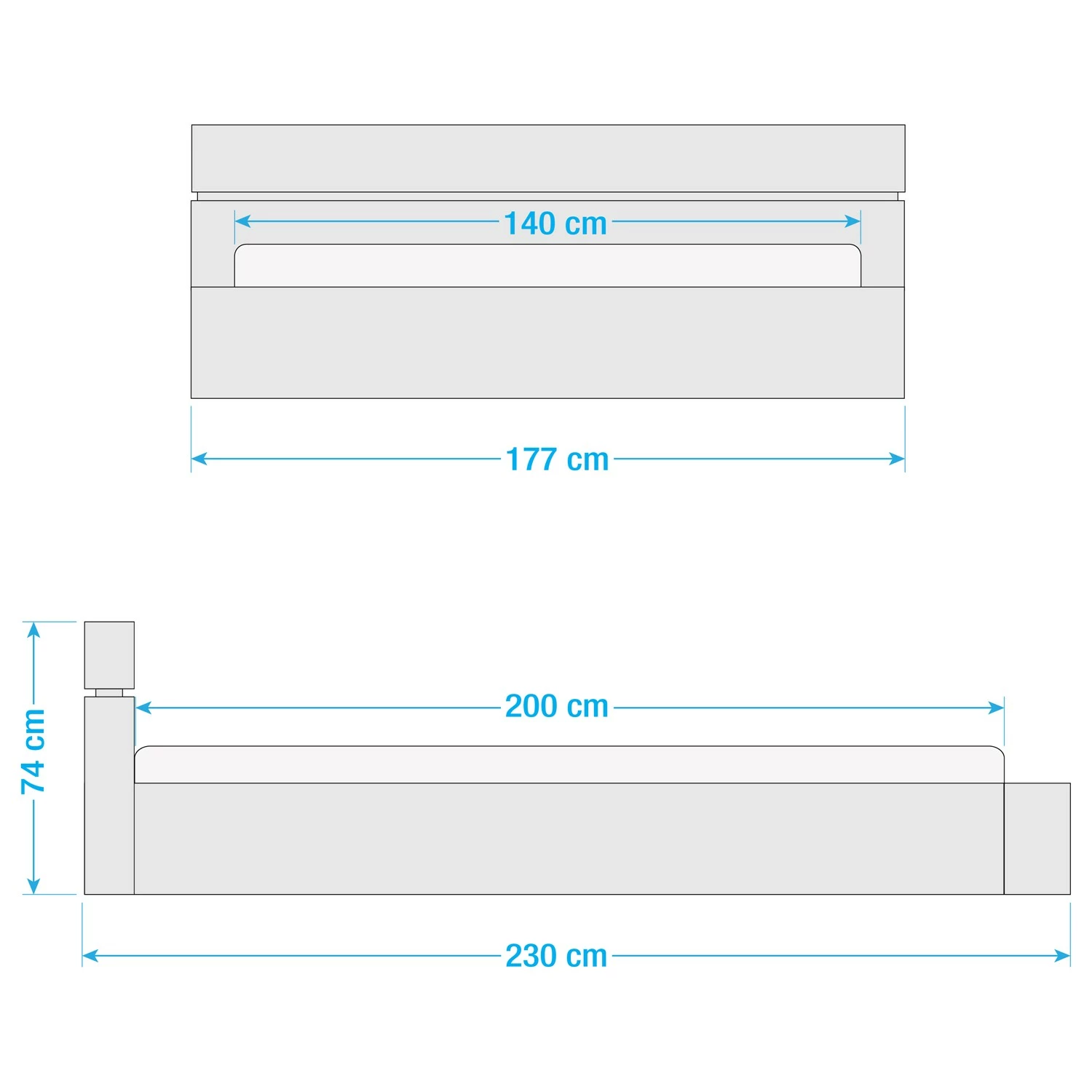 Neue Modular Massivholzbett Vedano - 140 x 200cm – Bild 3