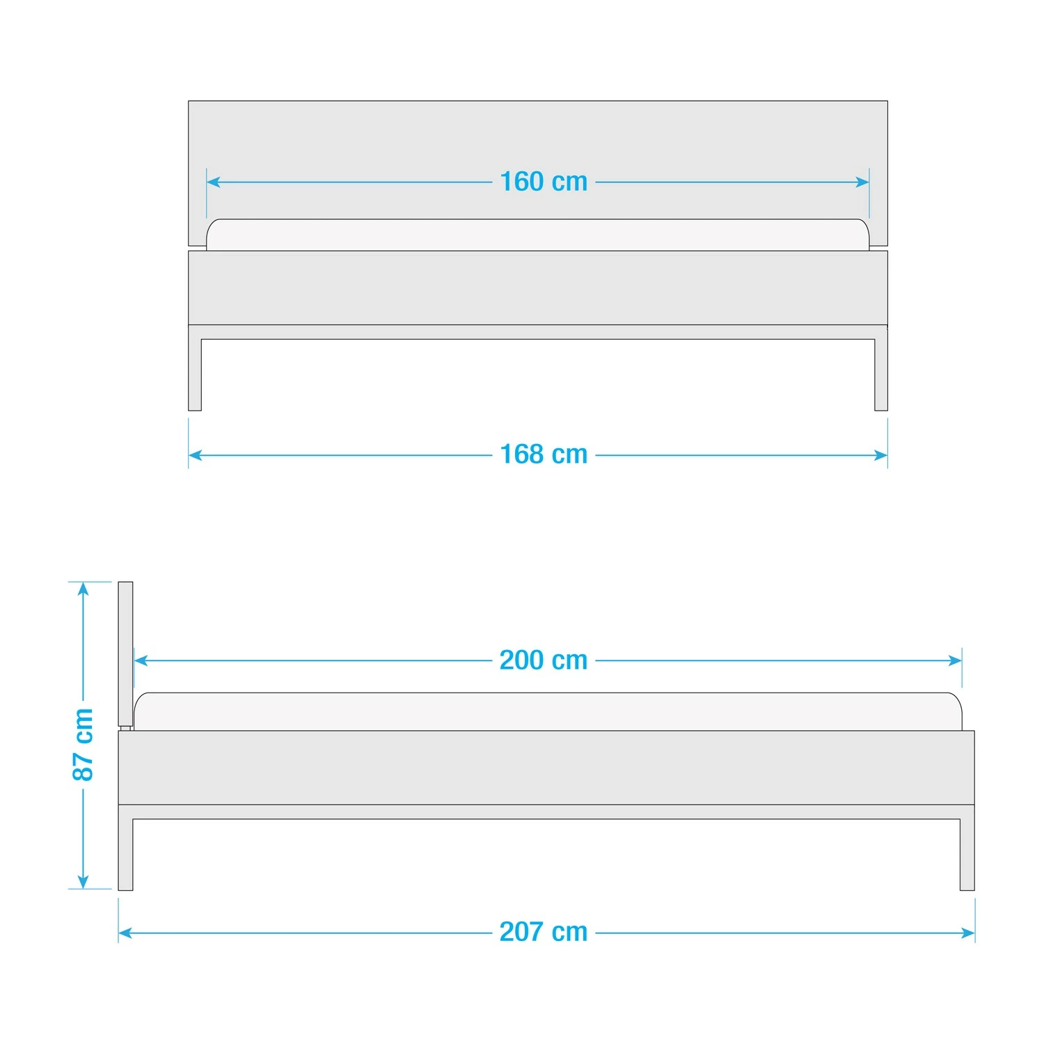 Neue Modular Massivholzbett Seveso - 160 x 200cm – Bild 3