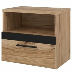 Loftscape Nachtkommode Franken - Catania Eiche Dekor / Schwarz Matt