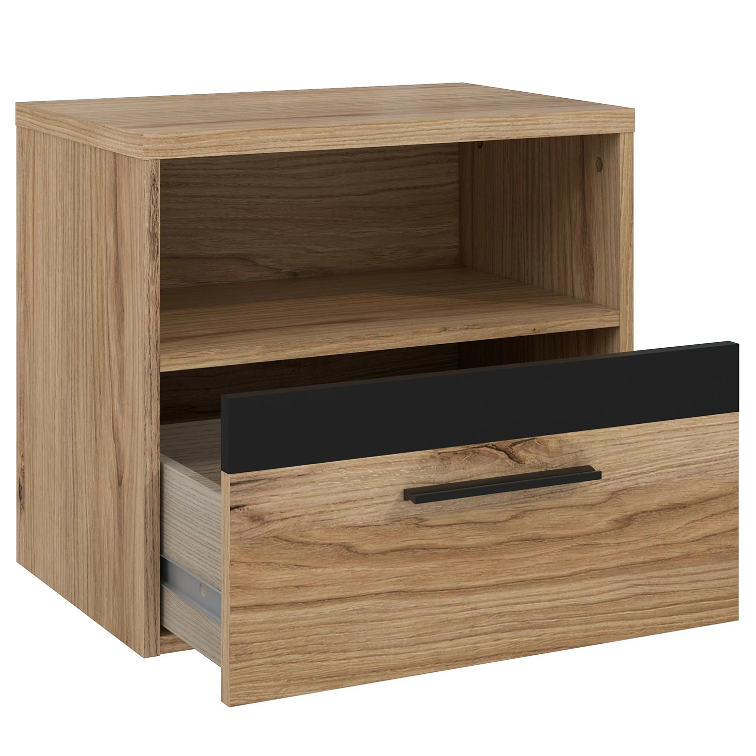 Loftscape Nachtkommode Franken - Catania Eiche Dekor / Schwarz Matt – Bild 4