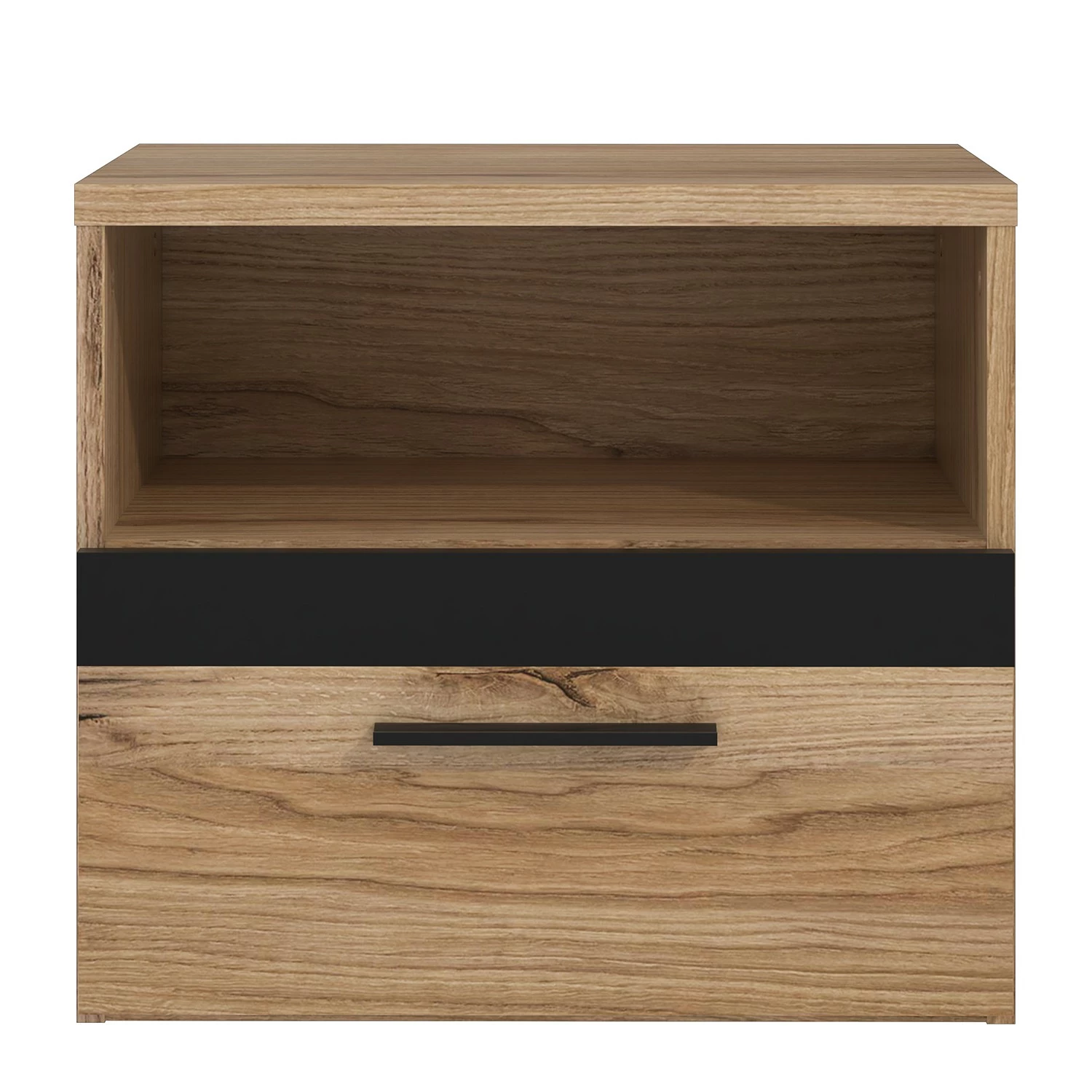 Loftscape Nachtkommode Franken - Catania Eiche Dekor / Schwarz Matt – Bild 5