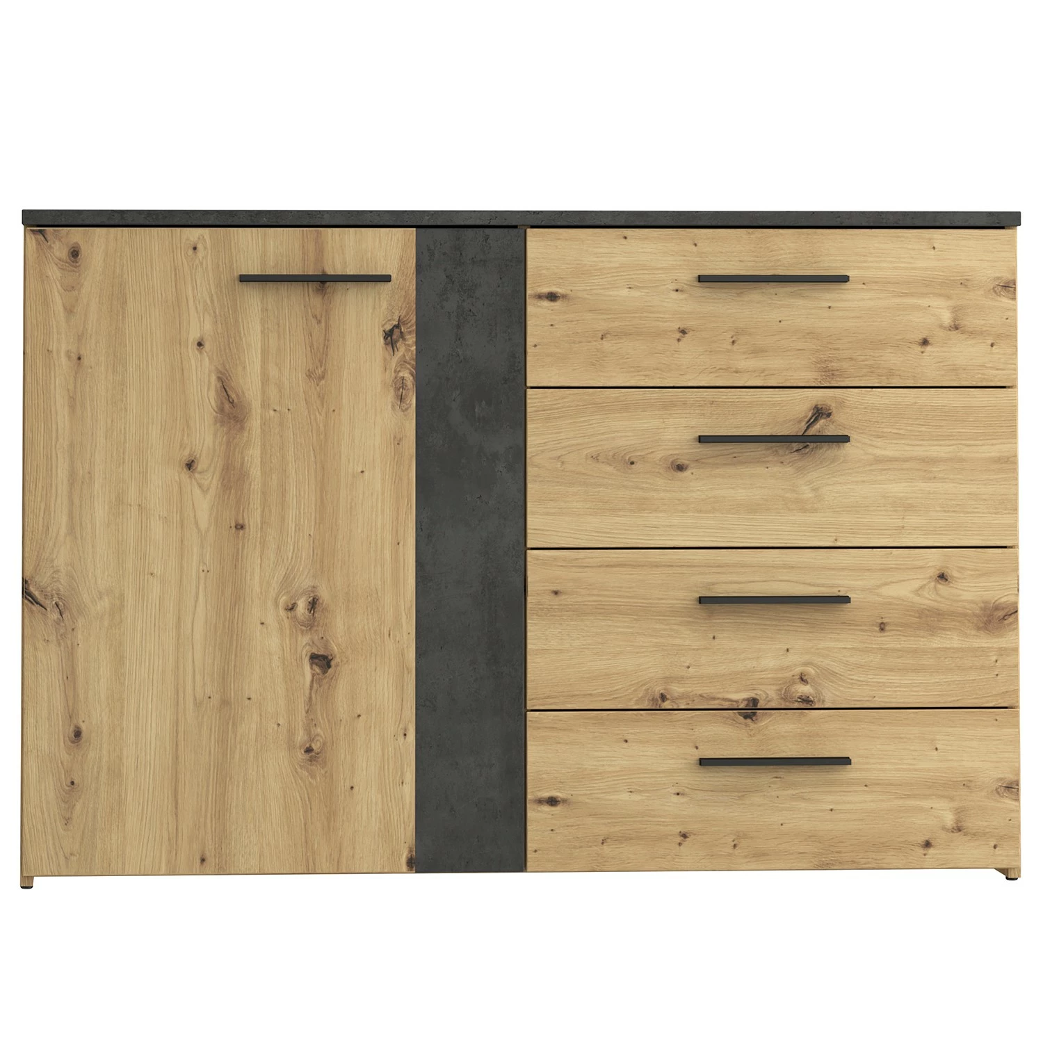 Loftscape Kommode Lucy - Eiche Artisan Dekor / Dunkelgrau Betonoptik – Bild 6