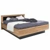 Loftscape Bettgestell Franken II - Catania Eiche Dekor / Schwarz Matt