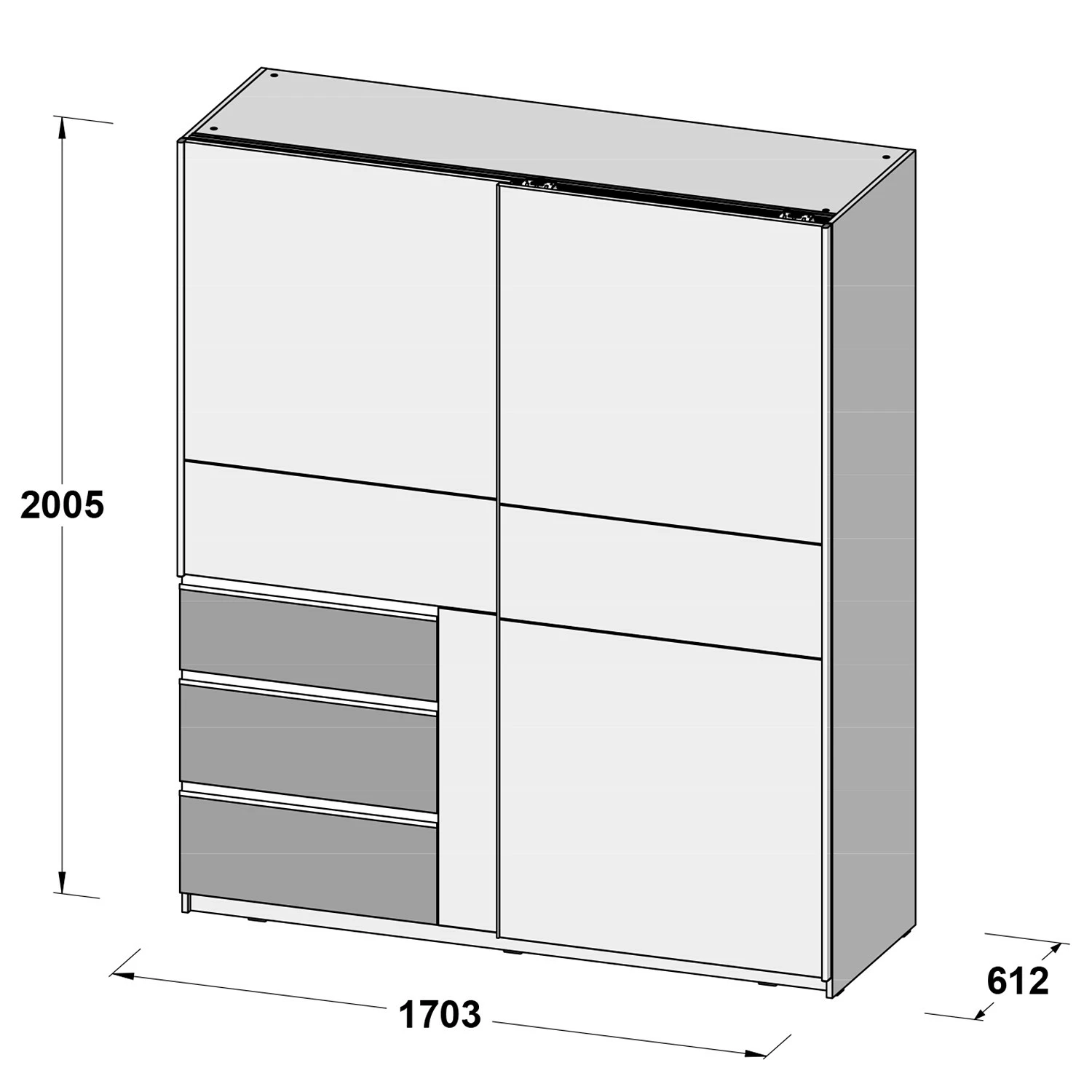 Loftscape Schwebetürenschrank Tover – Bild 6