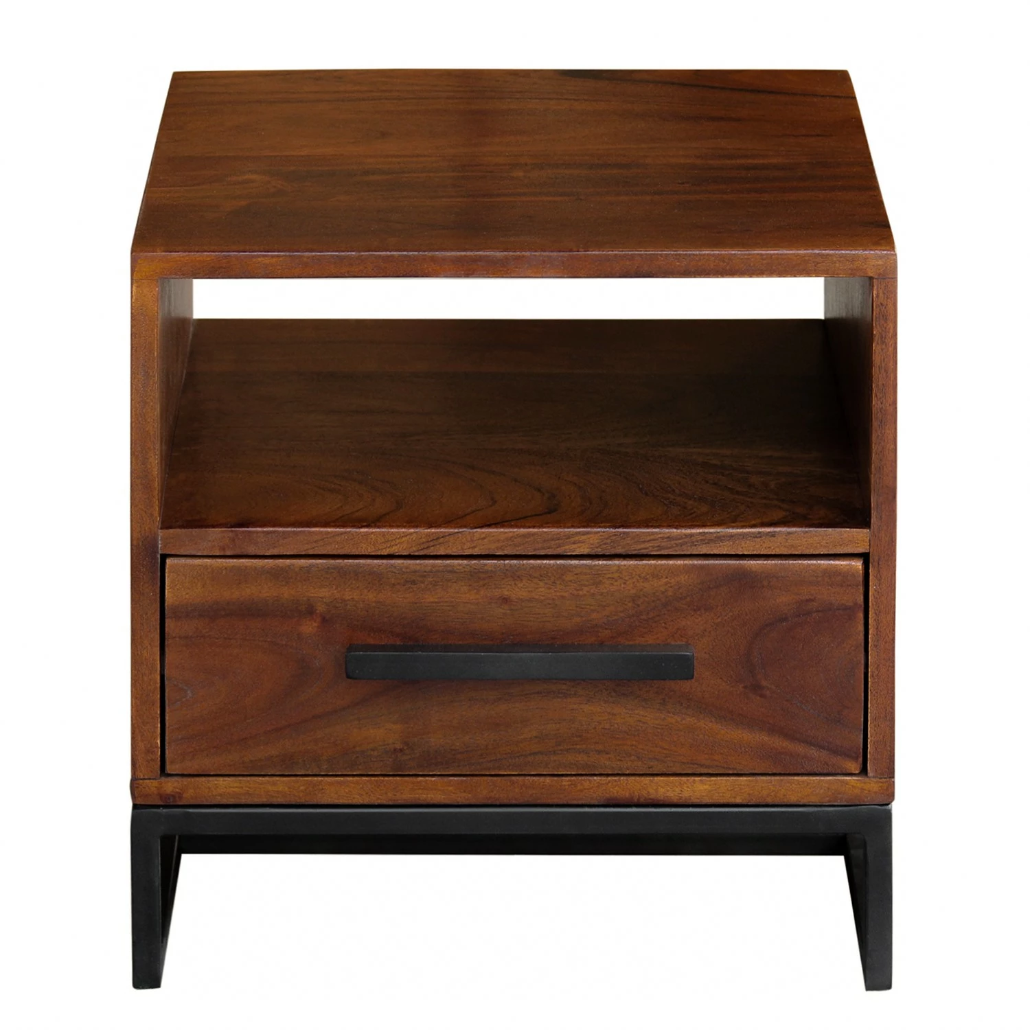 Ars manufacti Nachtkommode Woodson II - Akazie massiv / Metall - Akazie Braun – Bild 2