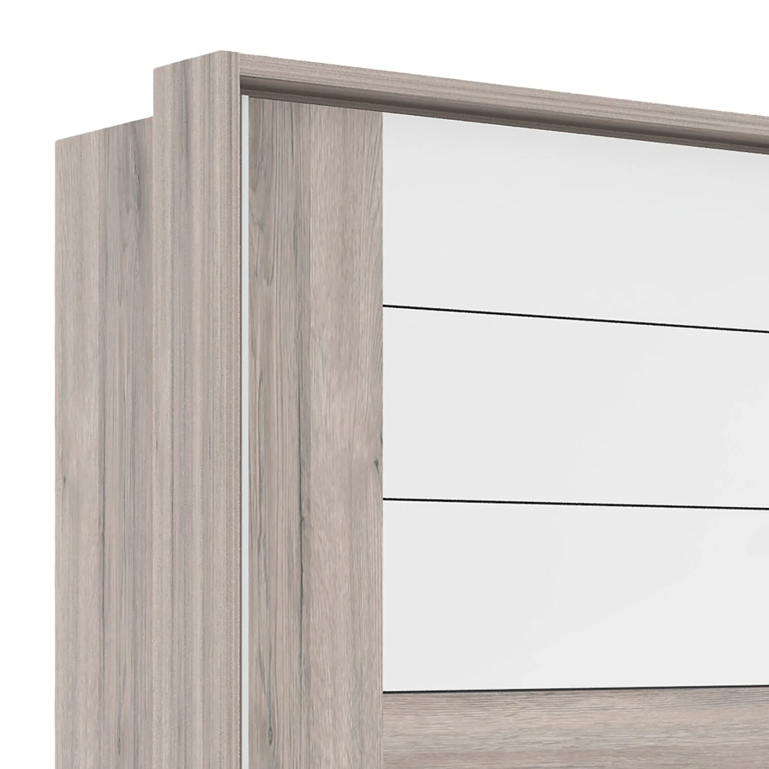 Loftscape Schwebetürenschrank Asperen - Sandeiche Dekor / Hochglanz Weiß – Bild 2