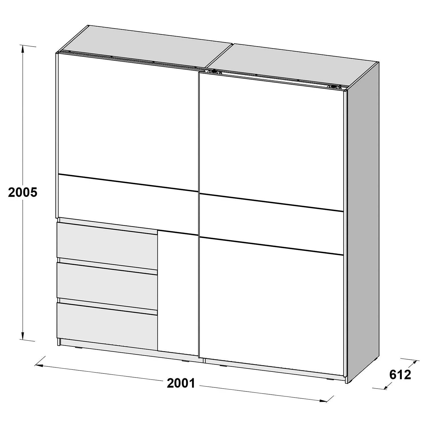 Loftscape Schwebetürenschrank Thornton – Bild 9